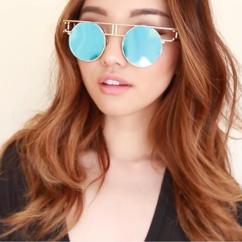 Super Stylish Gold and Blue Sunglasses